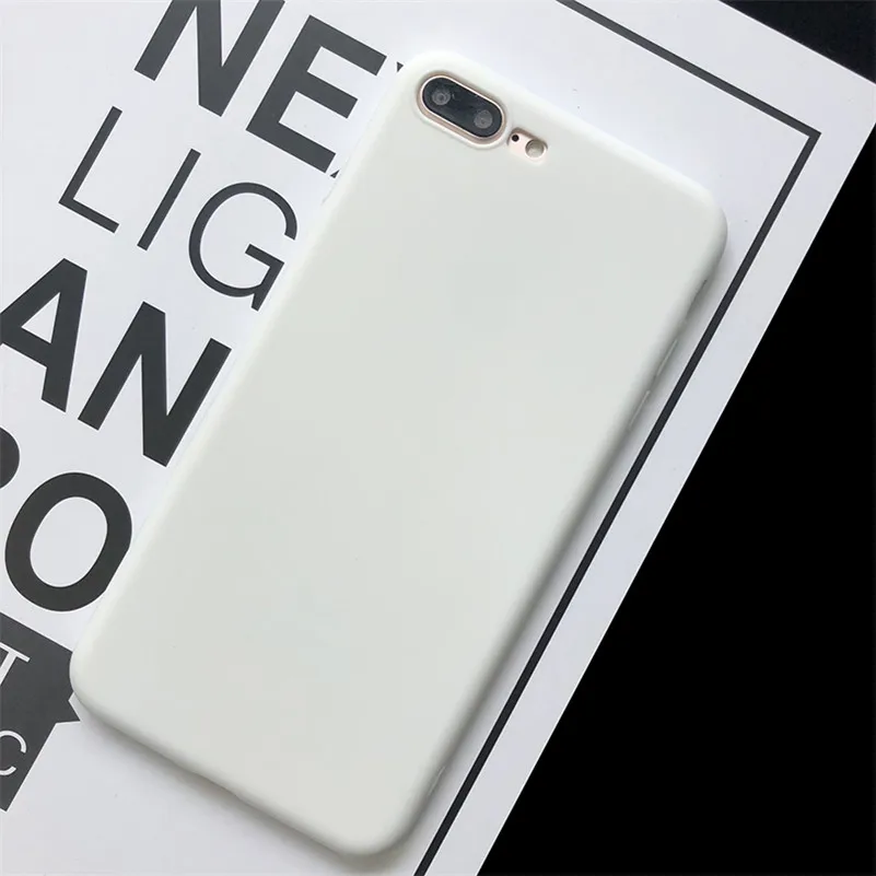 Чехол для iPhone 7 для телефона 6 6S 8 Plus X 10 5 5S SE 11 Pro XR XS Max белый матовый Ультратонкий Мягкий ТПУ чехол для iPhone XR задняя крышка - Цвет: white