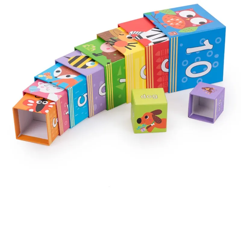 Joqutoys Wooden Stacking Cubes Nesting Boxes with Number and Letter Blocks Toys for Kids 10 Pieces Joqutoys Wooden Stacking Cubes Nesting Boxes with Number and Letter Blocks Toys for Kids 10 Pieces