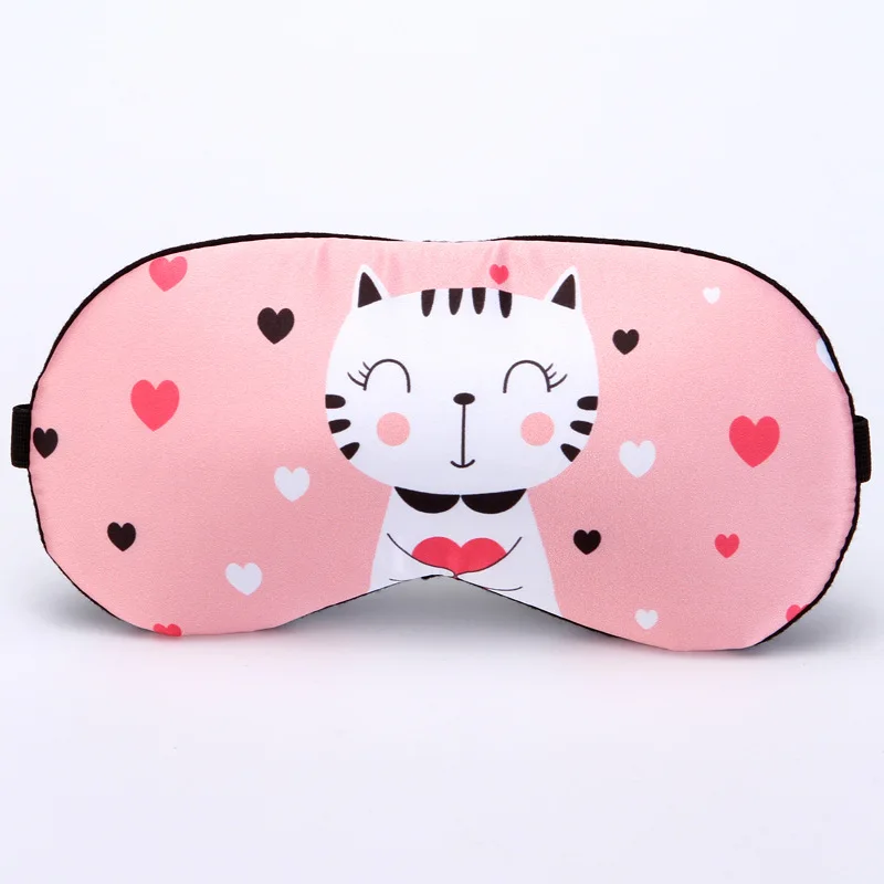 1 шт. маска для сна повязка на глаза, маска для сна хлопок креативный, милый, мультяшный для путешествий глаз расслабляющий спальный помощь повязка для глаз затенение глаз маска