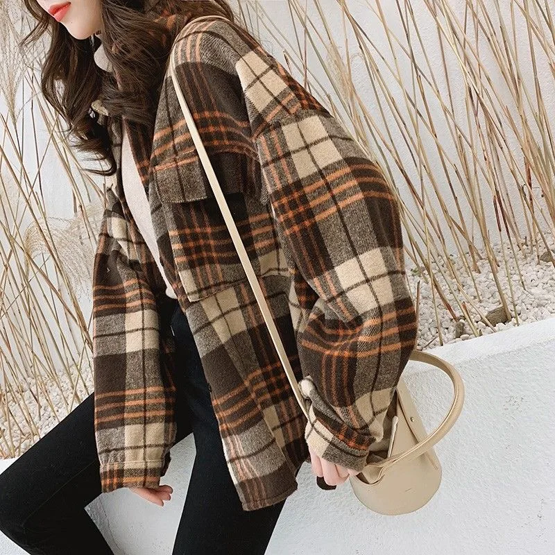 Jacket Fashion Oversize All-match Shirt   Women's