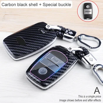 Carbon Fiber Car Smart Key Cover Case Fob For KIA Ceed K3 K4 K5 Sportage R QL KX5 Sorento KX3 KS3 RIO Protect Shell Accessories - Carbon Fiber Car Smart Key Cover Case Fob For KIA Ceed K3 K4 K5 Sportage