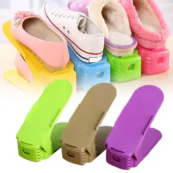 

Durable Adjustable Shoes Rack Shoe Organizer Footwear Support Slot Shoe Hanger Cabinet Closet Stand Shoes Storage Rack Shoebox