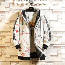 Осень и зима новое поступление буквенный принт с капюшоном Кардиган Толстовка свободного размера плюс толстый свитер куртка