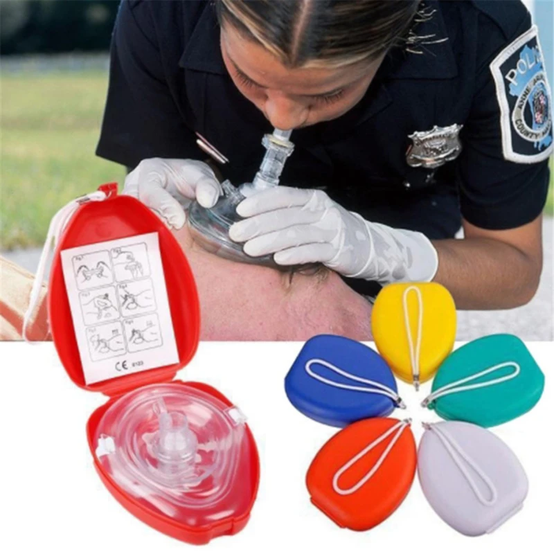 Medical CPR Mouth-to-mouth Simple Artificial Respirator Mask Check Valve Rescue Cardiopulmonary Resuscitation Emergency | Красота и