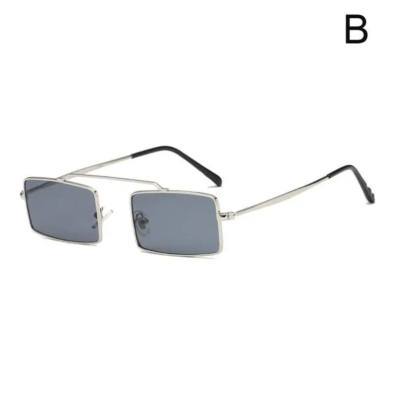Модные квадратные солнцезащитные очки для женщин Универсальные Мужские Винтажные Солнцезащитные очки солнцезащитные очки для улицы клевые солнцезащитные очки - Цвет оправы: B