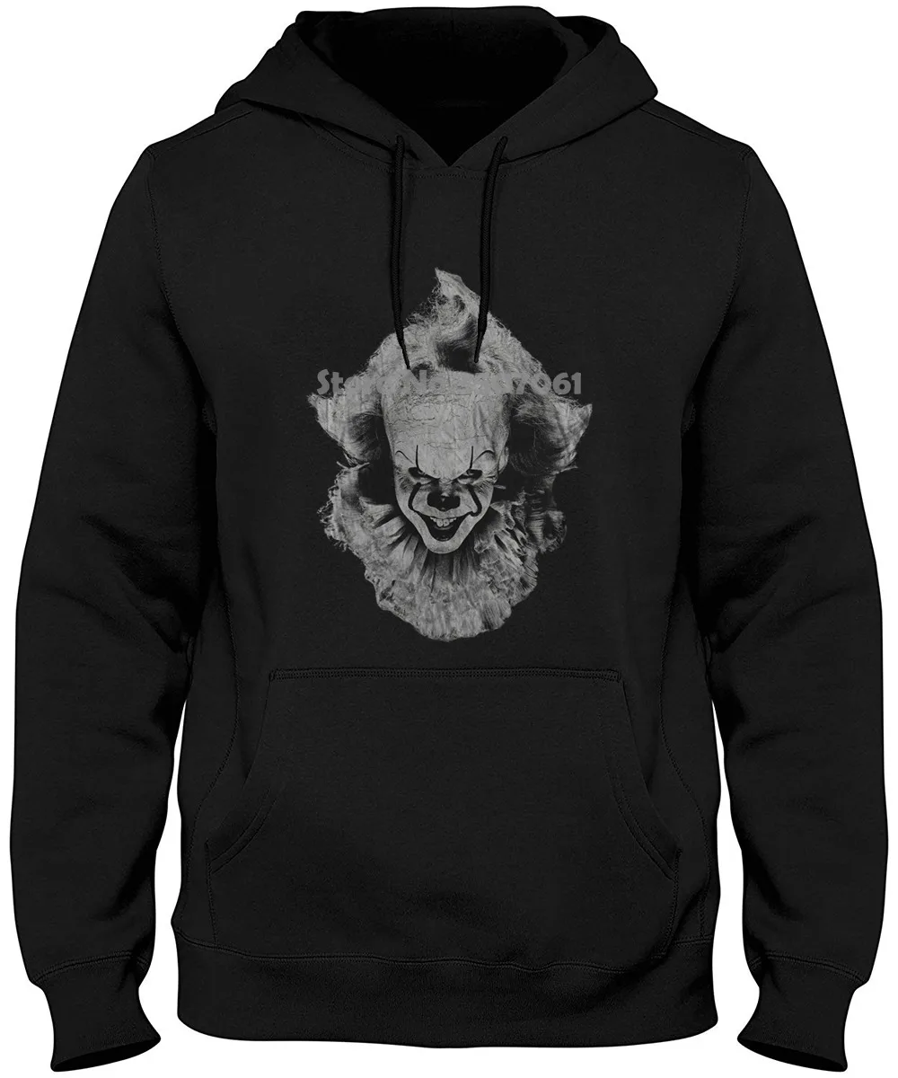 

100% Cotton Straight O-neck Short Sleeve long Sleeve Xqste Clown Pennywise It Halloween Horror Unisex Hoodies & Sweatshirts