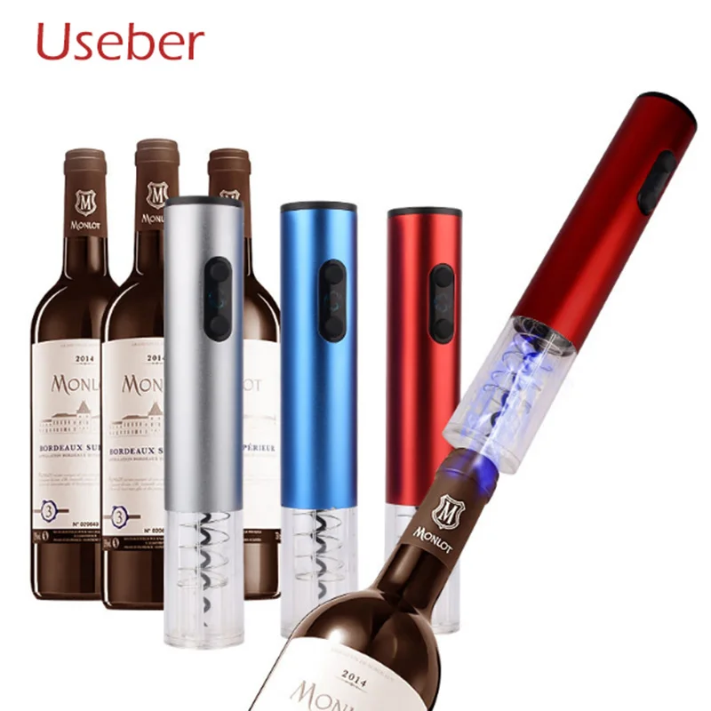 High Quality Electric Wine Bottle Opener Set Automatic Wine Bottle Opener Aluminum Bottle Opener Tool Can Be Customized LOGO