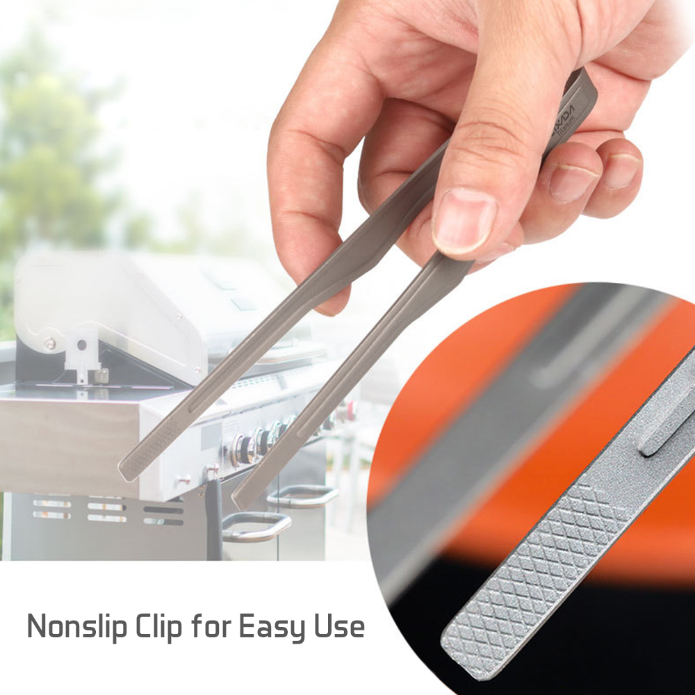 TOMSHOO Tongs BBQ Grilling Tool Titanium Lightweight Outdoor Camping Backpacking Hiking Cooking Tool Cookware Kitchen Utensils