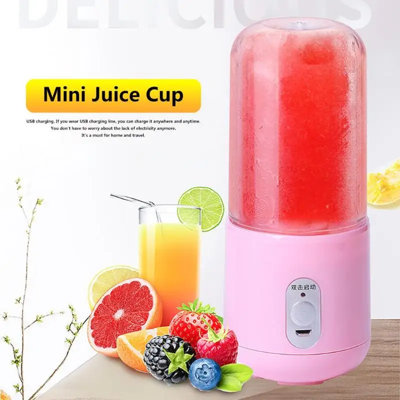 

260ml USB Rechargeable Blender Portable Juicer Cup Mixer Smoothie Juice Machine Food Grade GPPS Body Stainless Steel Blader New