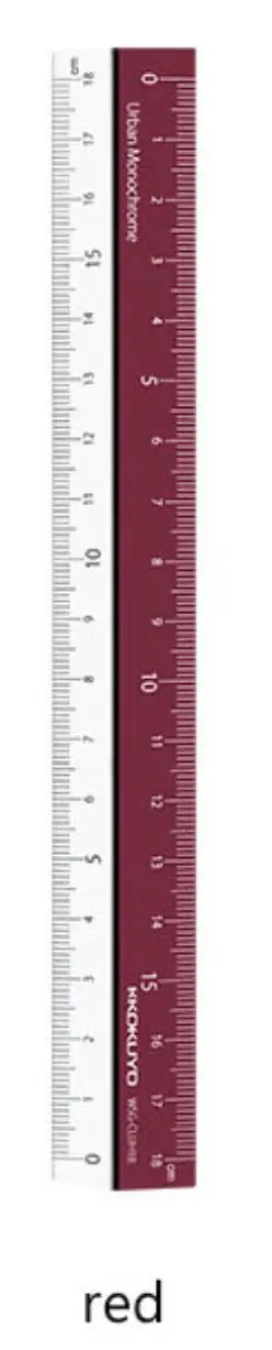 TUNACOCO, японский KOKUYO, WSG, 19 см, складная простая линейка, Обучающие канцелярские принадлежности, правила рисования, принадлежности, Qt1710141 - Цвет: red-transprancy