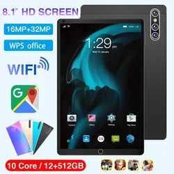 Tablette PC S18 de 8.1 pouces, avec Firmware Global, 8800mAh, Google Play WPS Office, wi fi, GPS, Android 11, 12 go de RAM, 512 go de ROM, caméra 32mp, 10 cœurs 