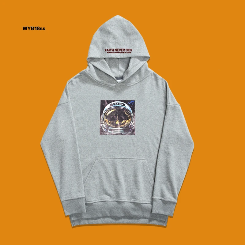 Свободный с капюшоном цельный hoodistyle астронавт мультфильм печати модный бренд печати ткань свободный досуг стиль пальто - Цвет: gray
