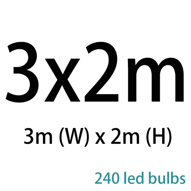 3x2/4x2/6x3 м светодиодный Сказочный Гирлянда-сосулька, Рождественский светодиодный гирлянда для свадебной вечеринки, гирлянда для наружной занавески, домашний декор - Испускаемый цвет: x1