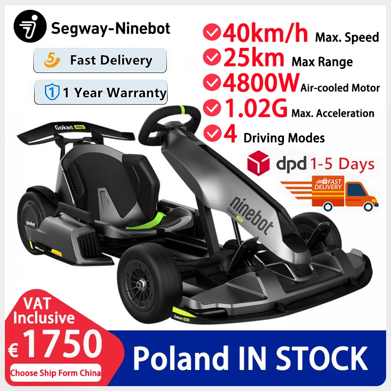 Iva Inclusa Originale Ninebot Gokart Pro 4800W Motor Kart Self Balance Scooter Car Racing Refit Scooter Stock Ue