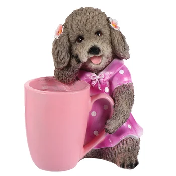 

1Pc Simulated Stone Shape Flower Pot Small Flowerpot Succulent Planter Flower Pot Puppy Dog Model Table Decoration