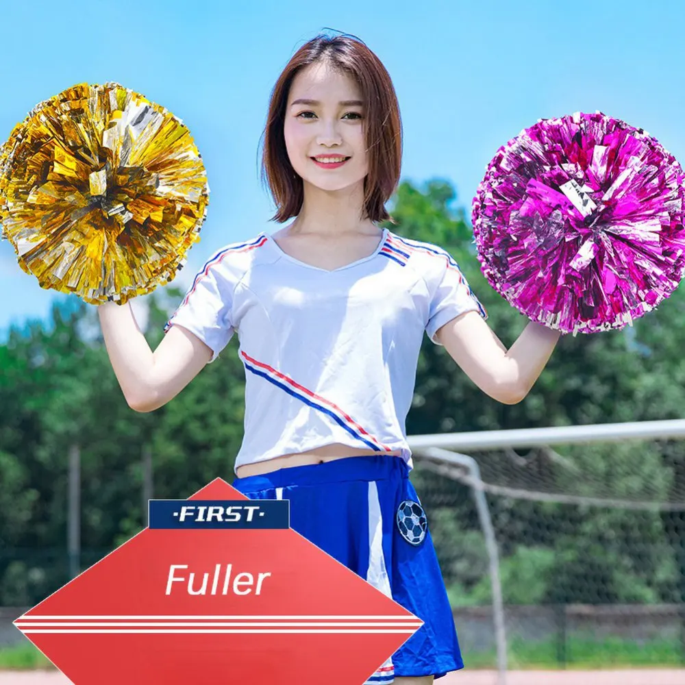 Pom-pom girl coloré métallique, 2 pièces, majorUP, main, fleur, aérobique,  IkSports