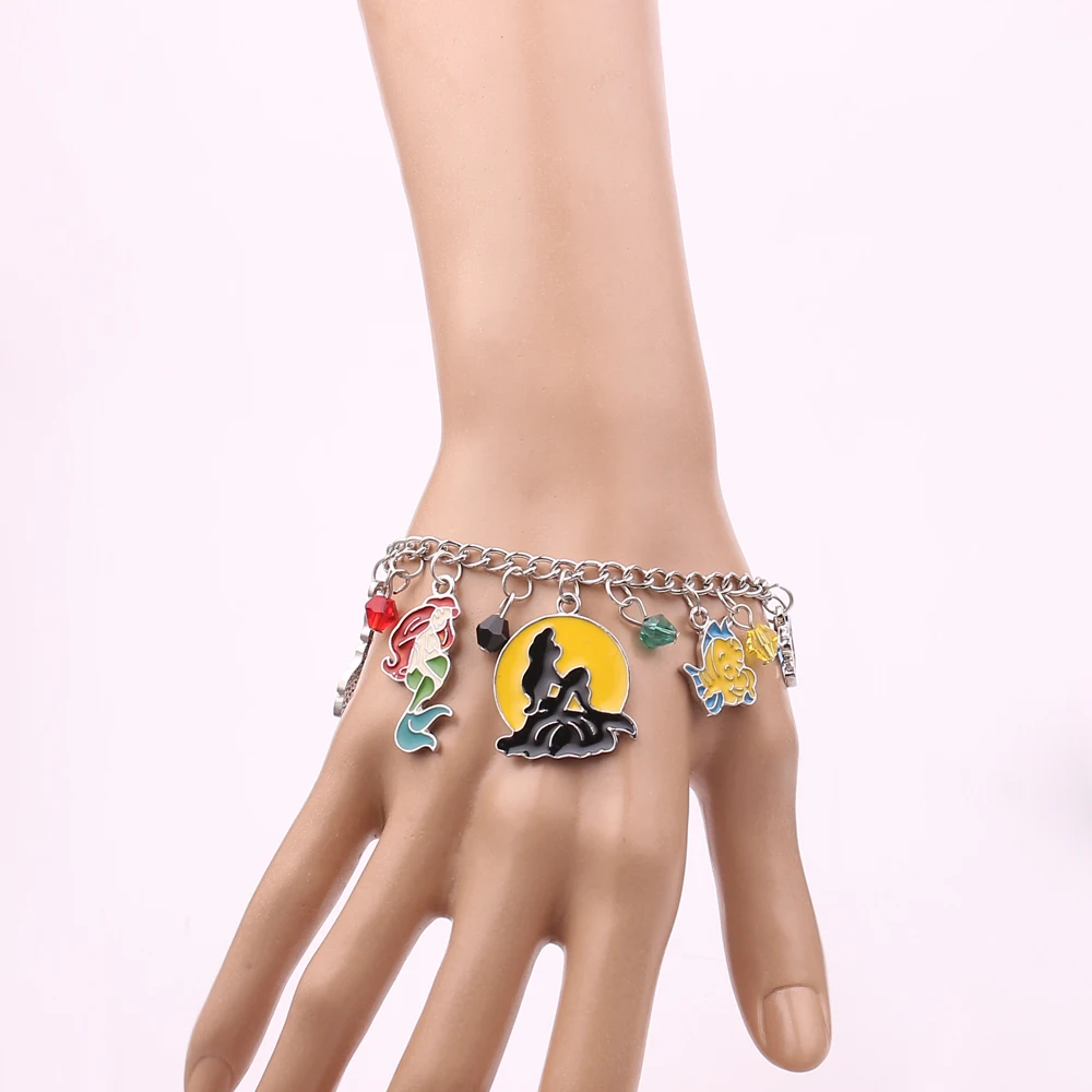 Маленькие браслеты «амулет-русалка» для женщин, милые браслеты в виде короны в виде ракушки, подарки на день рождения для девочек, аксессуары для фанатов