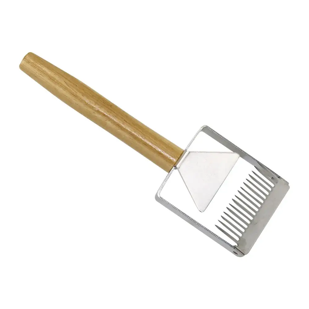 Stainless Steel Wooden Handle Needle Type Honey Scraper Cutting Honey Comb Knife Scraping Shovels Beekeeping Beekeeper Supplies beekeeping tools beekeeping accessories beekeeping knife