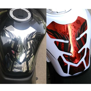 

3D Carbon Fiber Motorcycle Oil Gas Fuel Tank Protector Fit Gel Pad Sticker Decal