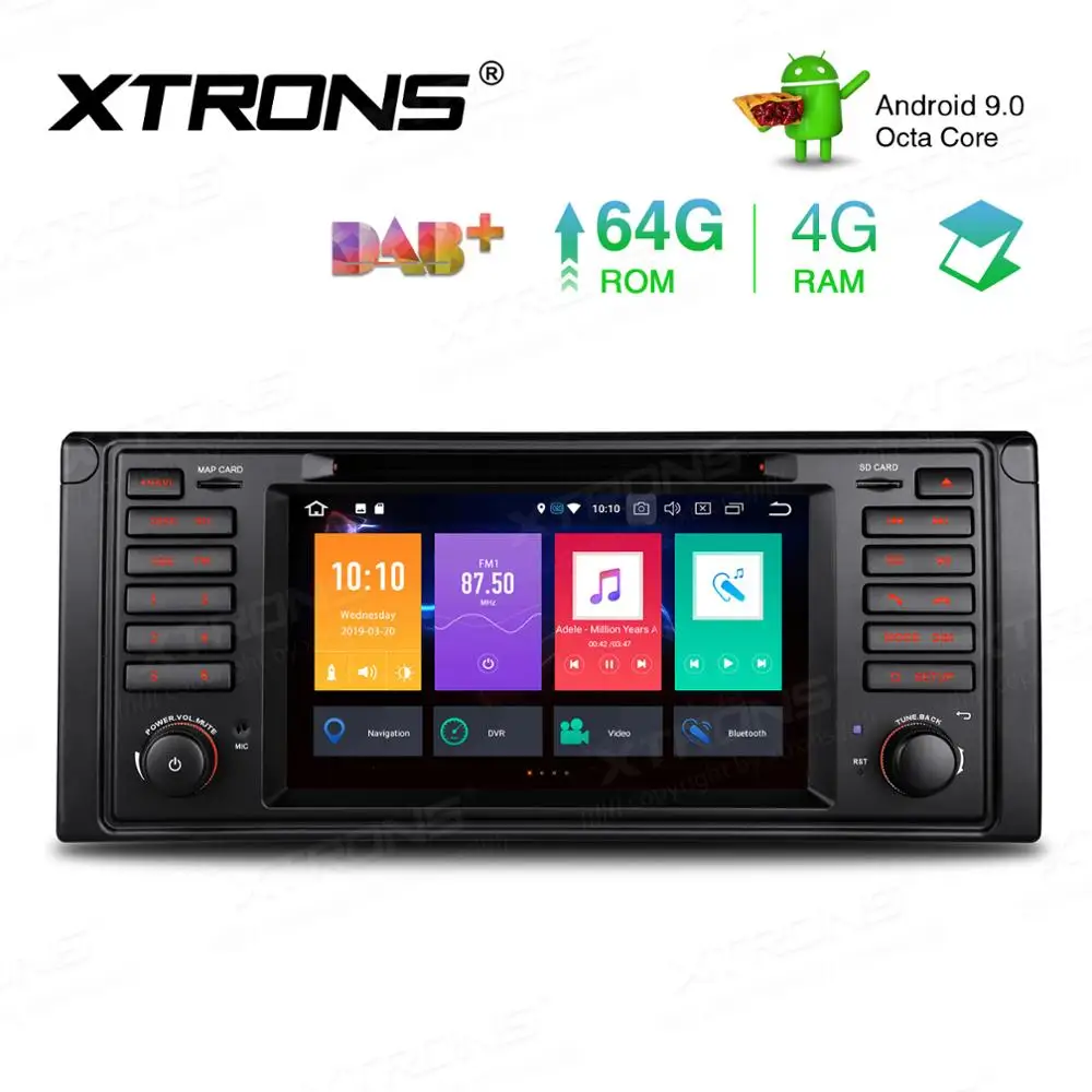 XTRONS 7 ''Android 9,0 Восьмиядерный автомобильный Радио dvd-плеер gps навигация для BMW 7 5 серии 1994-2001 E39 1995-2003 M5 1999-2003