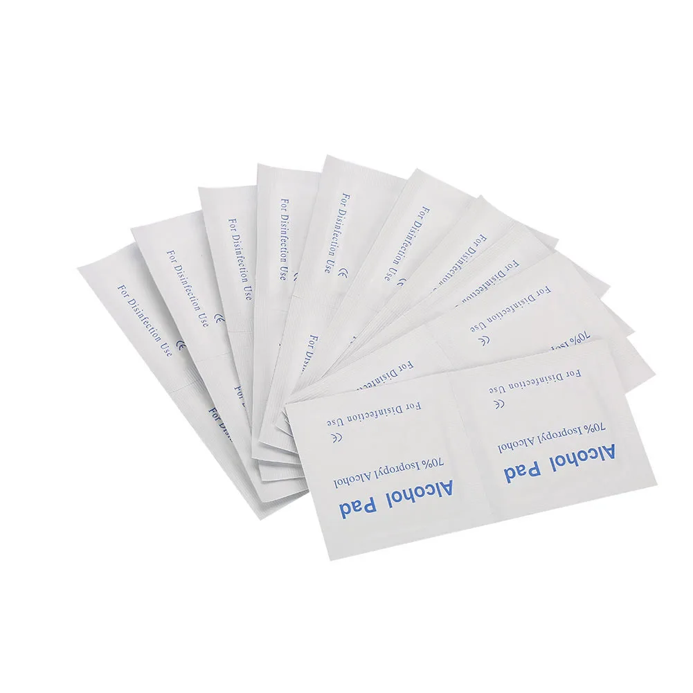 100Pcs Disposable Alcohol Cotton Nail Polish Remover Pads Wash Wipe Clean Towel Wraps Gel Nail Art Cleaner Burst Magic Remove