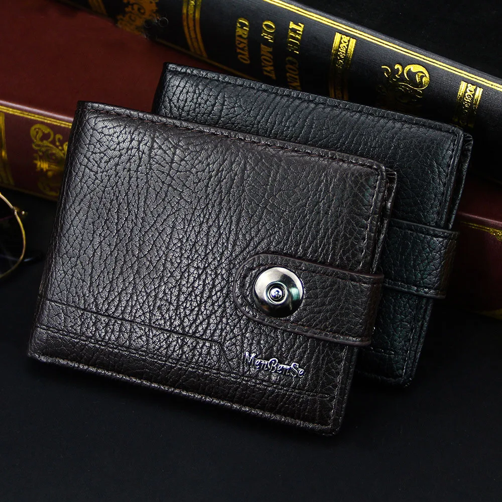 Wallet For Men Made Of Natural Leather Portfel Meski Short Men's ...