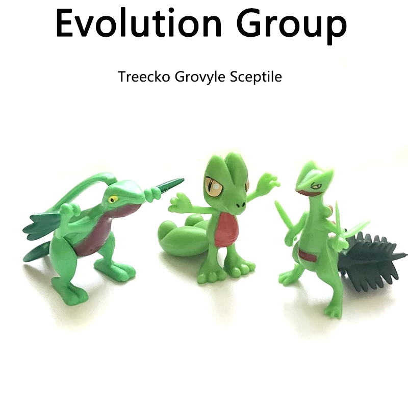 

4cm Treecko Grovyle Sceptile anime cartoon action & toy figures pokemoned Collection model toy KEN HU STORE
