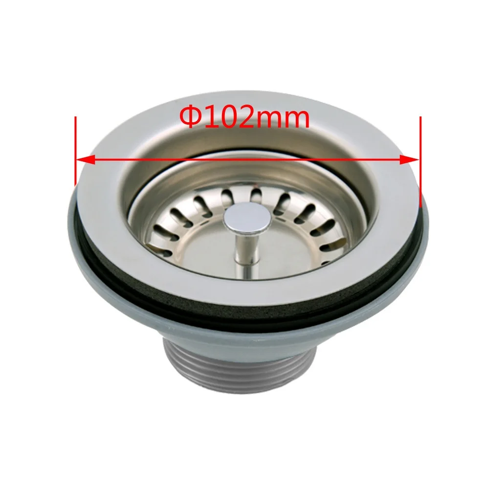

MTTUZK Kitchen Sink Drainer102mm Diameter 304 Stainless Steel Drainer For the Sink Filter Drain Lifting Drain XK231