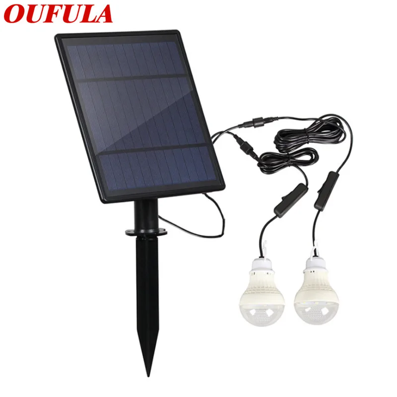 

OUFULA Solar Portable Light Bulb Waterproof Emergency Booth Camping Outdoor Led Light