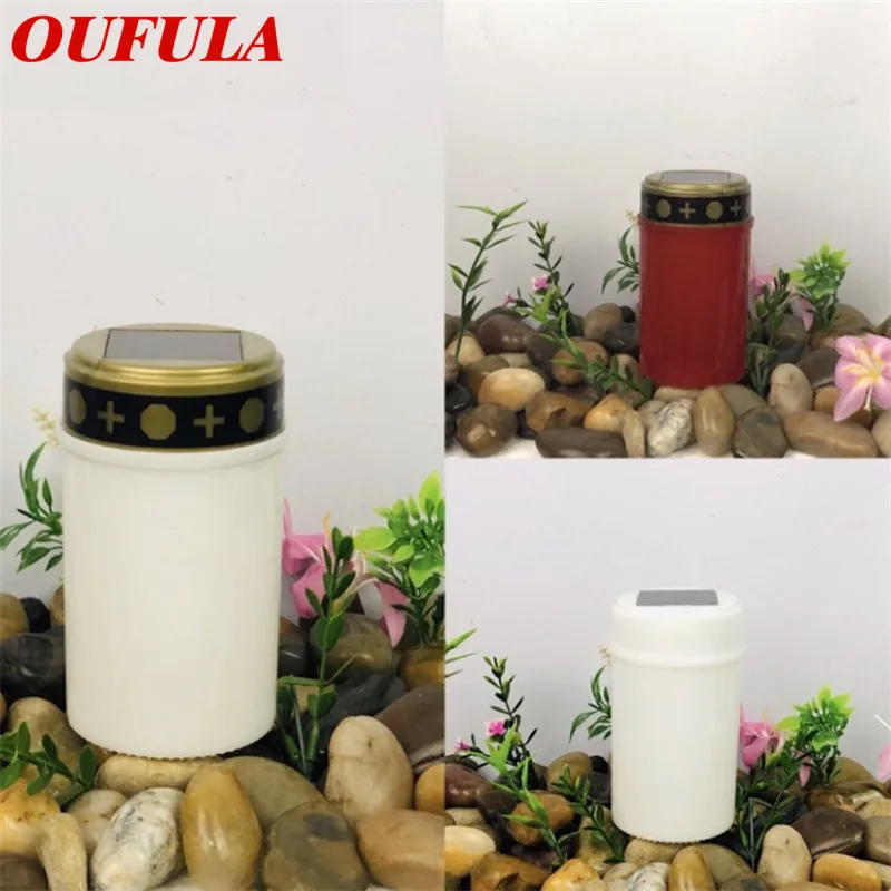 

OUFULA Solar Cemetery Light Candle Light LED Home Decoration Furnishing Small Gift Lawn Light