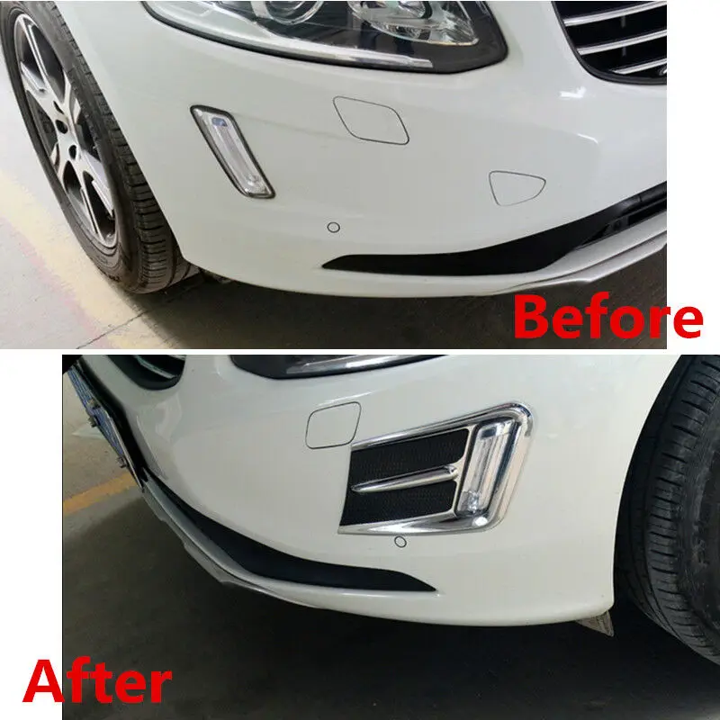 Автомобильный Стайлинг передняя противотуманная фара отделка каркаса для Volvo XC60-17 внешние аксессуары DRL огни крышка наклейки