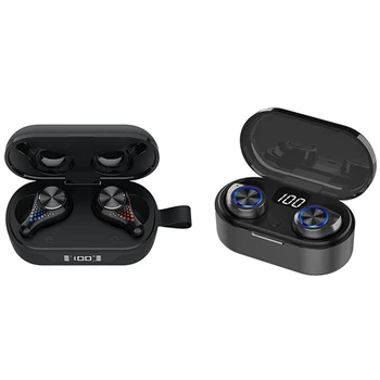 

Wireless Bluetooth 5.0 Headset In-Ear Noise Canceling Headphones & TWS 5.0 Stereo Motion Led True Bluetooth Headset