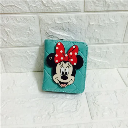 Style three Disney Minnie Cartoon Fashion Women Short Wallet Cute Child Personality Wallet Cute Colorful Female High Quality PU Bags - Цвет: Style three