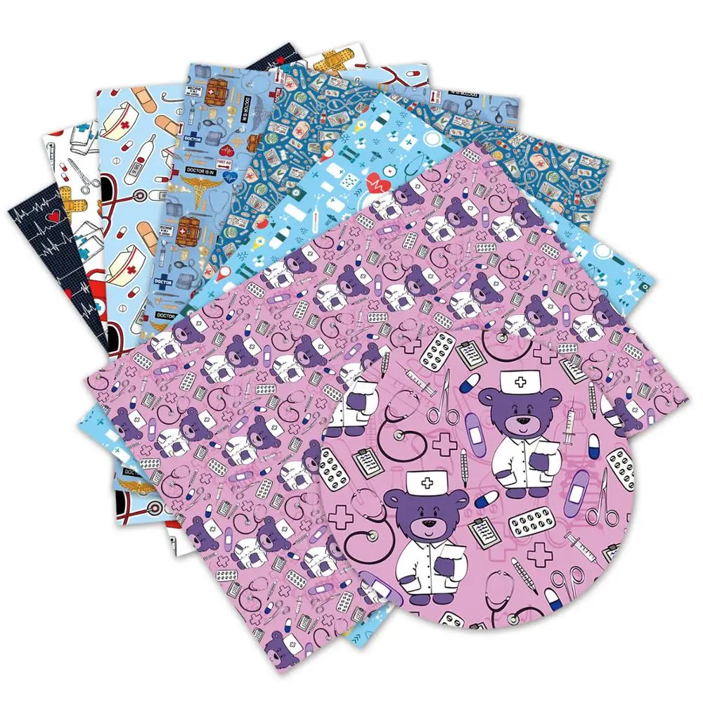 140 см * 50 медицинских печатные ткани полиэфира хлопковые Лоскутные материалы для