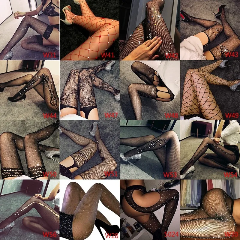 2019 хит женские сексуальные чулки колготки стразы сетка ажурные размера плюс