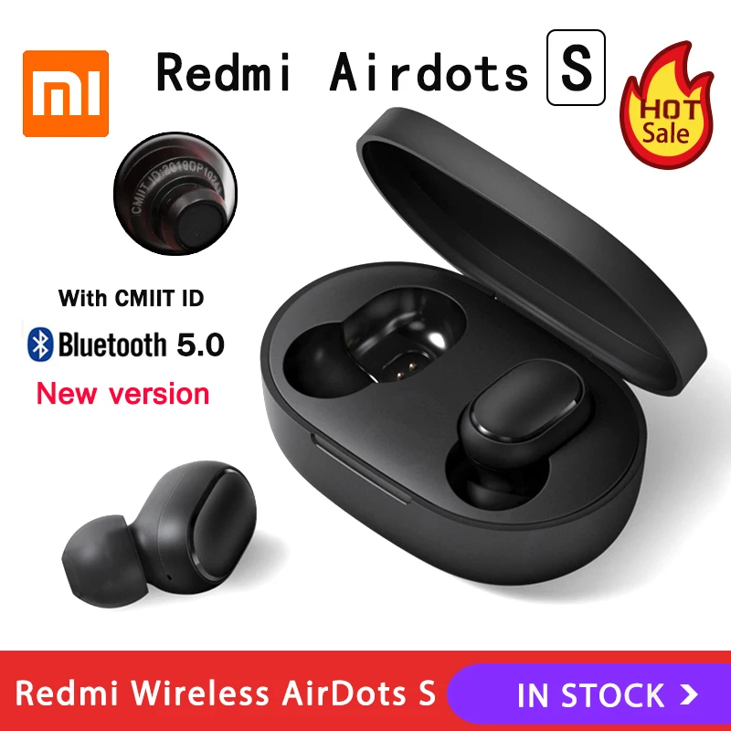 Наушники Xiaomi Redmi AirDots S с микрофоном гарнитура ИИ управлением TWS Bluetooth беспроводные