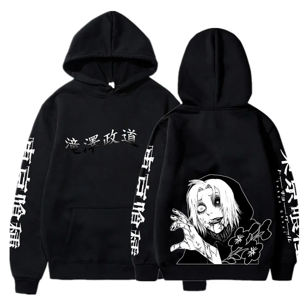 Худи с принтом аниме Токийский Гуль худи Harajuku Takizawa Seido Графический Свитшот