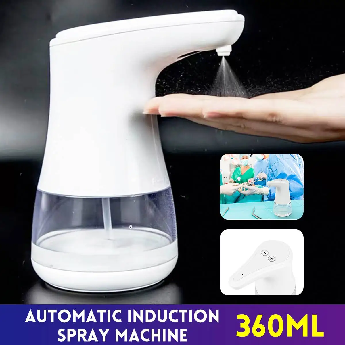 

360ML Automatic Alcohol Disinfectant Spray Machine Liquid Soap Dispenser Smart IR Sensor Touchless Sanitizer Dispenser Sprayer