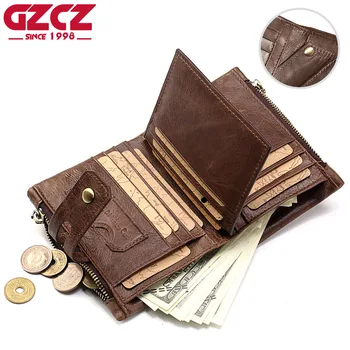 

Luxury Designer Mens Wallet Cow Leather Bifold Short Wallets Men Hasp Vintage Male Purse Coin Pouch Multi-functional Cards Walet