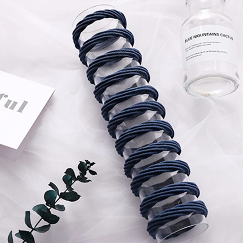 dark blue 1 шт., парикмахерские инструменты, резинка для волос, резинки/кольца/веревки, резинки, пружины, конский хвост, держатели, аксессуары для волос, эластичная резинка для волос - Цвет: dark blue