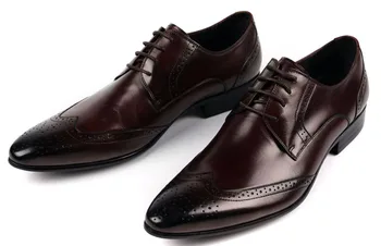 

Style Leather Shoes Men's Comfortable Leather Shoes Men Formal Wear Lace-up Leather Not Stuffy Foot Work Leather Shoes
