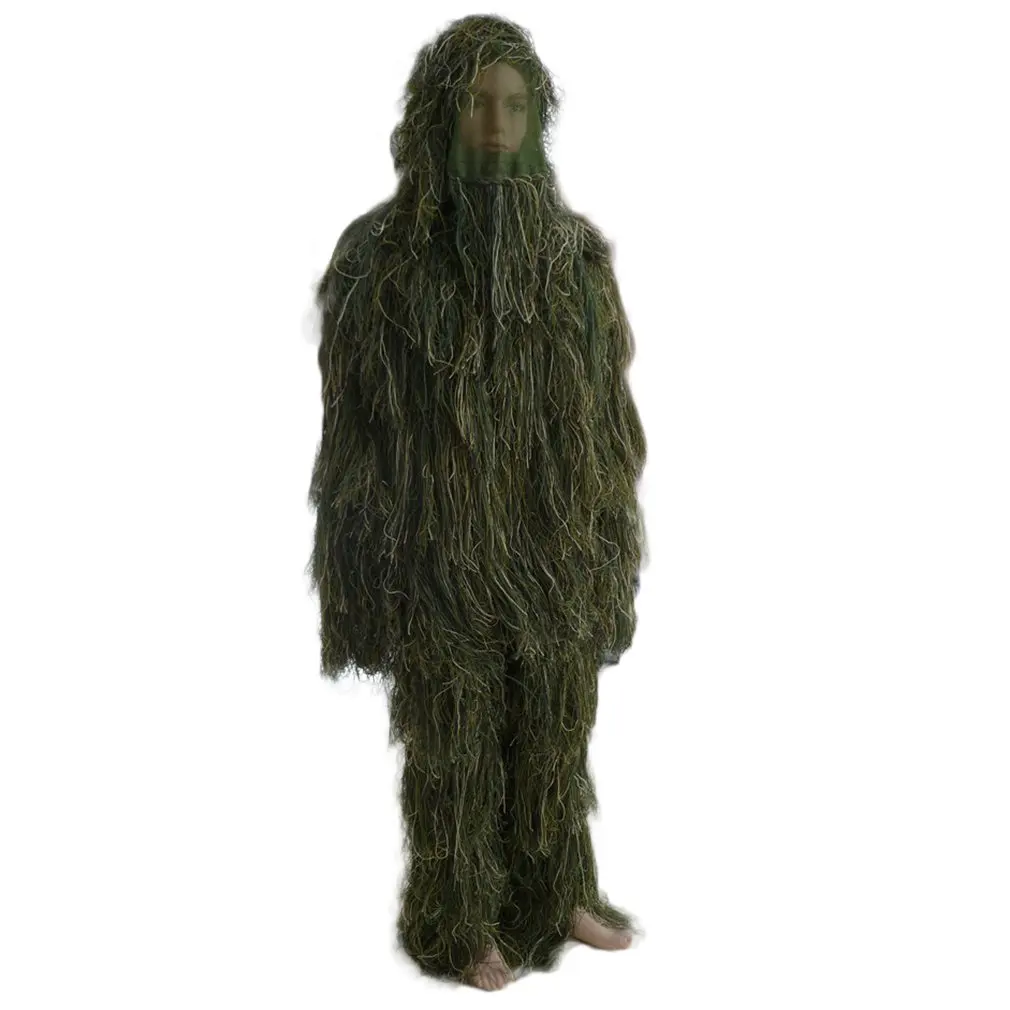 Comfortable Military Adults Woodland Camouflage Hunting 3D Leaf Ghillie Suits Military Camo Covering Netting Jungle Suits Comfortable Military Adults Woodland Camouflage Hunting 3D Leaf Ghillie Suits Military Camo Covering Netting Jungle Suits