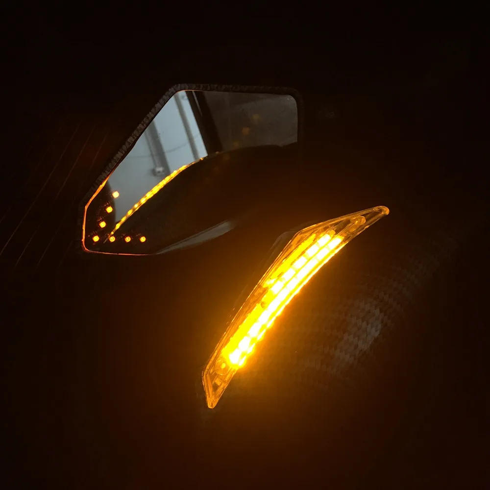 

Motorcycle Mirror With LED Turn Signal Light Rear View Mirrors for Hyosung GT125R GT250R GT650R Kawasaki Z750S Ninja 250R 650R