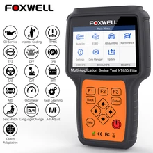 Foxwel NT650 Elite OBD2 читатель кода сканер двигателя ABS, подушка безопасности EPB масла давления воздуха в шинах 13 сброса OBD 2 диагностический инструмент OBD Автомобильный сканер