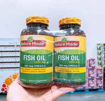

Free shipping 2 bottles fish oil 1200 mg 200 pcs 360 mg Omega-3