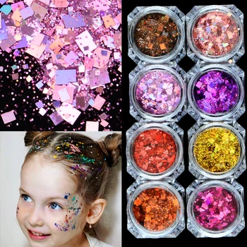 

1 Box Mix Color Nail Art Glitter PowderSequins Shiny Nail Flakes Sequins for a Manicure Nail Art/Makeup