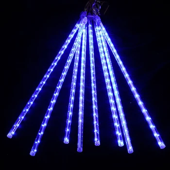 

50CM Waterproof Meteor Light 8 Tube Outdoor Holiday Meteor Shower Rain Tube LED Christmas Light Fairy Tree Lights