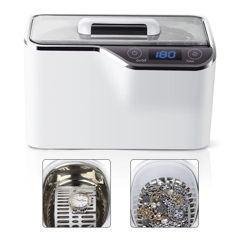 US $104.19 TINME Ultrasonic System Watch Jewelry Cleaning Tool 500ml Water Line Touch Operation Smart Timing Low Noise Design Portable