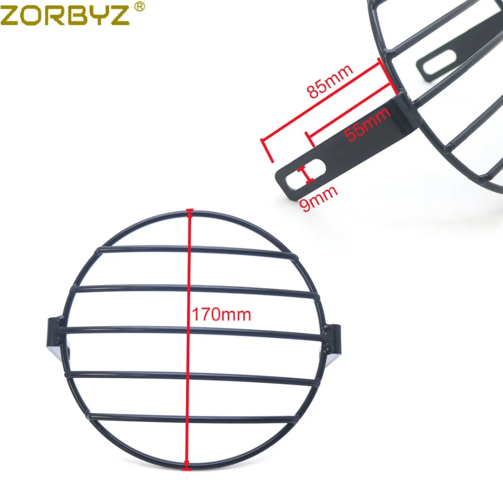 ZORBYZ " Ретро Винтаж мотоцикл черный Гриль боковое Крепление Фары Крышка маска для CB400 CB500 на заказ