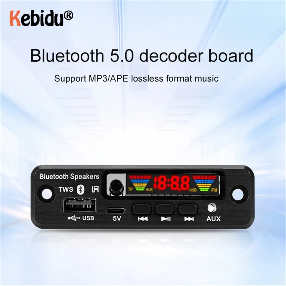 Mp3-Player Bluetooth Decoder-Board Decoding Audio Fm-Radio Kebidu Wireless AUX 5V TF